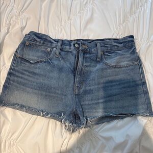J Crew Relaxed Shorts Frayed Hem Denim Blue Women's Shorts 31
